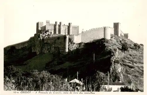 AK / Ansichtskarte 73956630 Obidos_PT A Pousada do Castelo vista de fora das muralhas