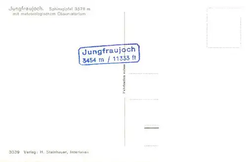 AK / Ansichtskarte  Jungfraujoch_3457m_BE Sphinxgipfel meteorologisches Observatorium Bergwelt Berner Alpen