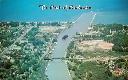 AK / Ansichtskarte  Rochester_New_York_USA Aerial view of the port