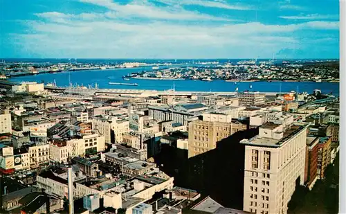 AK / Ansichtskarte  New_Orleans_Louisiana_USA Aerial view of downtown Mississippi River