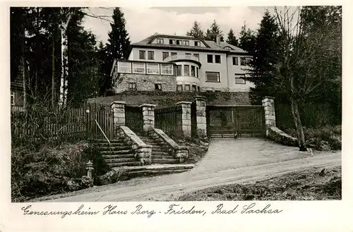 AK / Ansichtskarte  Bad_Sachsa_Harz Genesungsheim Haus Bergfrieden