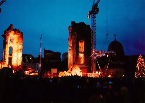 AK / Ansichtskarte  DRESDEN_Elbe Christvesper in der Ruine der Frauenkirche 1993