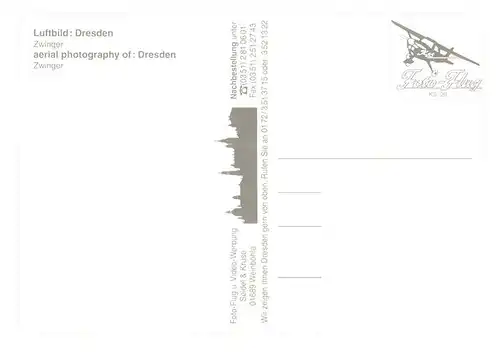 AK / Ansichtskarte  DRESDEN_Elbe Zwinger Fliegeraufnahme