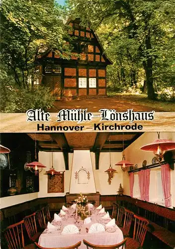 AK / Ansichtskarte 73956890 Kirchrode Alte Muehle Loenshaus Gastraum