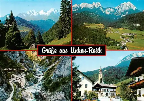 AK / Ansichtskarte  Reith_Unken Aschau Reith Aschauer Klamm Dorfmotiv