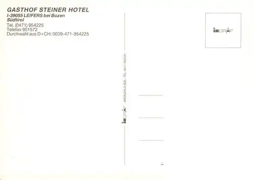 AK / Ansichtskarte  Leifers_Laives_Bozen_Suedtirol_IT Gasthof Steiner Hotel