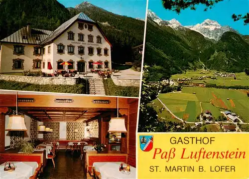 AK / Ansichtskarte  St_Martin_Lofer_AT Gasthof Pass Luftenstein Gastraum Panorama