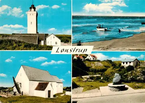 AK / Ansichtskarte  Lonstrup_DK Leuchtturm Strandpartie Haus Brunnen