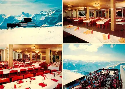 AK / Ansichtskarte  Leukerbad_Loueche-les-Bains_VS Panorama Restaurant Rinderhuette Gastraeume Sonnenterrasse