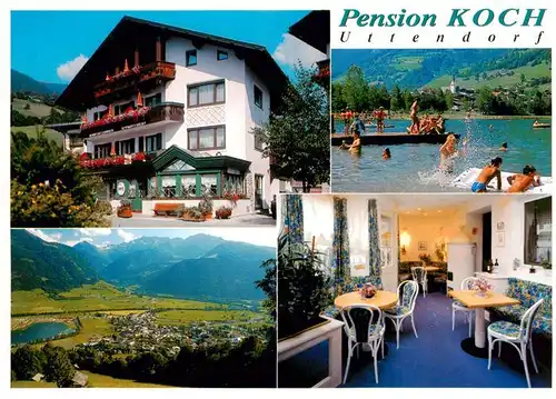 AK / Ansichtskarte  Uttendorf_Salzburg_AT Pension Koch Panorama Gastraum Partie am Weissee