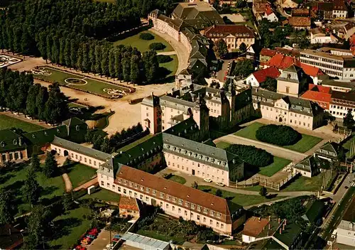 AK / Ansichtskarte  Schwetzingen_BW Schloss mit Schlossgarten Fliegeraufnahme