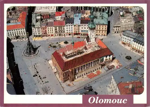 AK / Ansichtskarte  OLOMOUC_Olmuetz_CZ Horni namesti a radnice Fliegeraufnahme