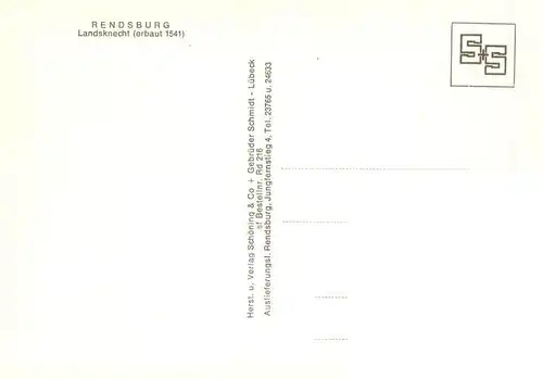 AK / Ansichtskarte 73957150 Rendsburg Landknecht Gaststaette