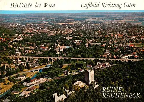 AK / Ansichtskarte 73957158 Baden__Wien_AT Fliegeraufnahme mit Ruine Rauheneck