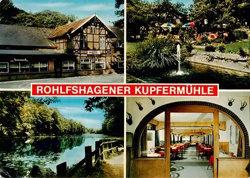 AK / Ansichtskarte  Rohlfshagen_Ruempel Rohlfshagener Kupermuehle Restaurant Gartenterrasse Partie am Wasser