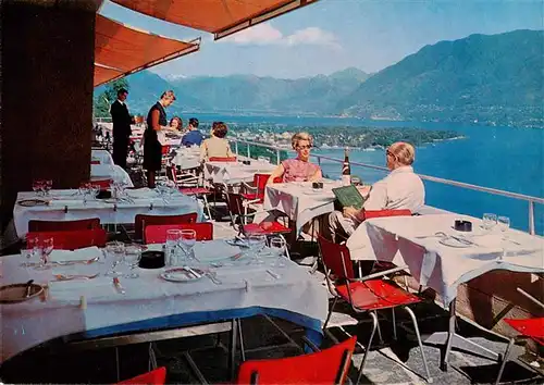 AK / Ansichtskarte  Ascona_Lago_Maggiore_TI Hotel Casa B. Berno Restaurant Terrasse Seeblick
