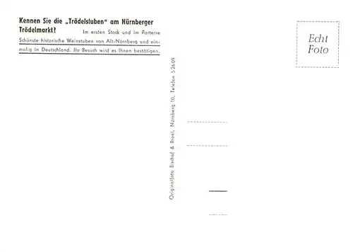 AK / Ansichtskarte  Nuernberg Troedelstube am Nuernberger Troedelmarkt Historische Weinstube
