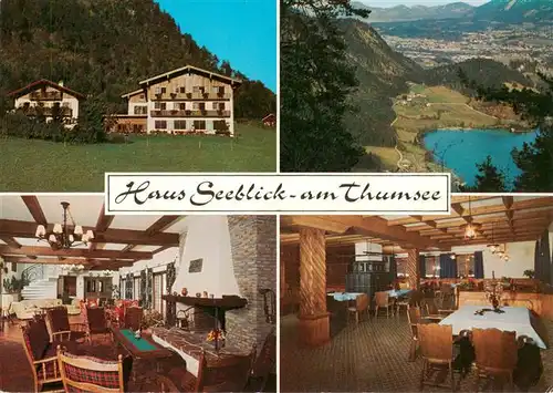 AK / Ansichtskarte  Karlstein_Oberbayern Haus Seeblick am Thumsee Gaststube Kaminzimmer