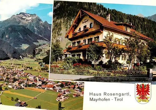 AK / Ansichtskarte  Mayrhofen_Zillertal_AT Pension Haus Rosengartl Zillertal Luftaufnahme