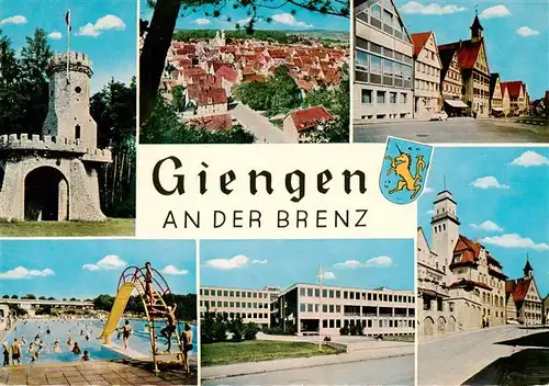 AK / Ansichtskarte  Giengen_Brenz Teilansichten Freibad