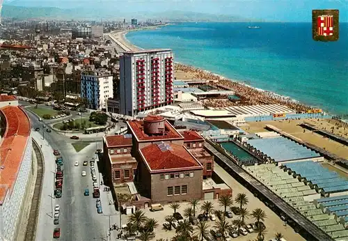 AK / Ansichtskarte  Barcelona_Cataluna_ES Playa de la Barceloneta vista aérea