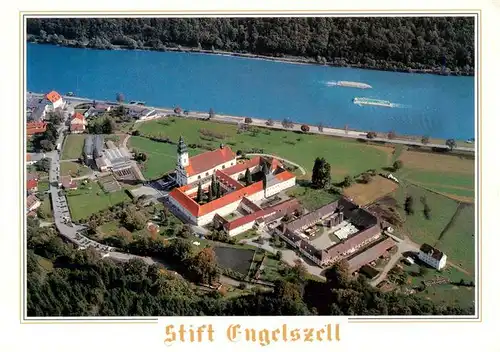 AK / Ansichtskarte  Engelhartszell_Donau_Oberoesterreich_AT Stift Engelszell Fliegeraufnahme