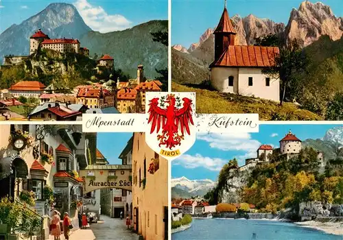 AK / Ansichtskarte  Kufstein_Tirol_AT Festung Kufstein mit Pendling Antonius Kapelle Auracher Loechl Innpartie