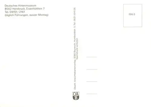 AK / Ansichtskarte  Hersbruck Deutsches Hirtenmuseum