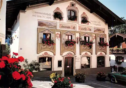 AK / Ansichtskarte  Markt_Neubeuern Althistorische Gaststaette mit Cafe im Blumenwinkel