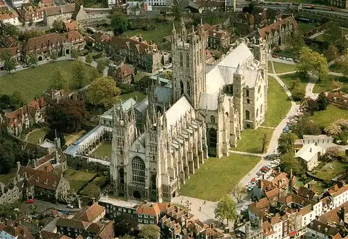 AK / Ansichtskarte 73957384 Canterbury__Kent_UK Canterbury Cathedral Aerial view