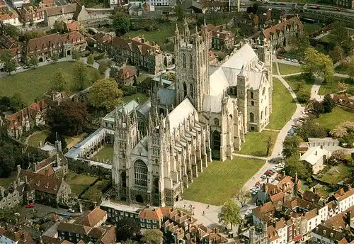 AK / Ansichtskarte  Canterbury__Kent_UK Canterbury Cathedral Aerial view