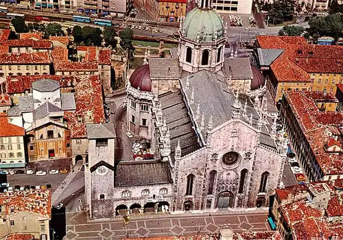 AK / Ansichtskarte 73957421 Como__Lago_di_Como Il Duomo visto dall'aereo