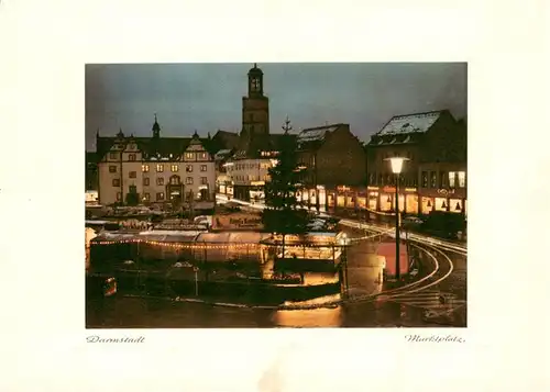 AK / Ansichtskarte  Darmstadt Marktplatz