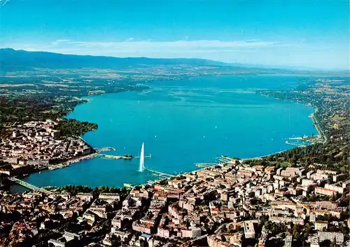 AK / Ansichtskarte  GENEVE_Genf_GE Vue aerienne generale le lac Leman