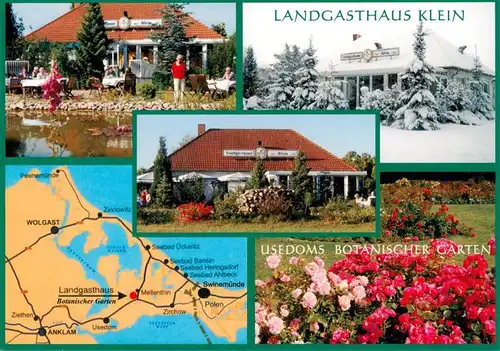 AK / Ansichtskarte  Mellenthin Landgasthaus Klein Usedoms Botanischer Garten