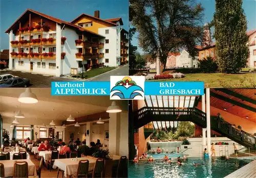 AK / Ansichtskarte 73957542 Bad_Griesbach_Rottal Kurhotel Alpenblick Gastraum Park Hallenbad