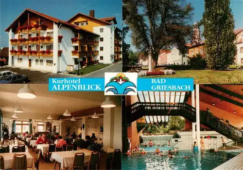 AK / Ansichtskarte  Bad_Griesbach_Rottal Kurhotel Alpenblick Gastraum Park Hallenbad