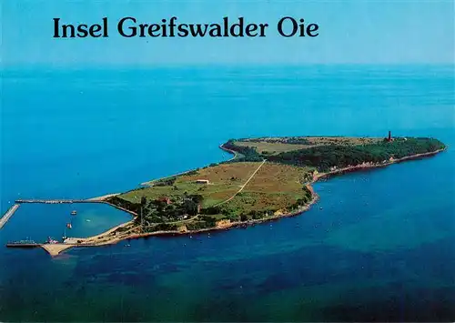 AK / Ansichtskarte  Greifswalder_Oie Fliegeraufnahme mit Leuchtturm