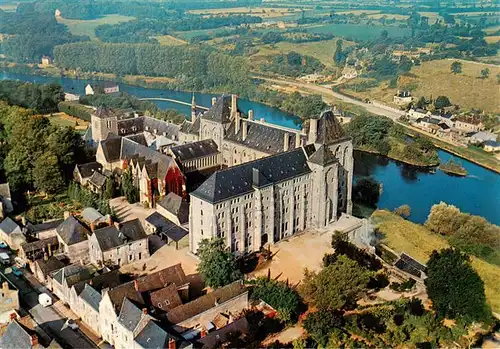 AK / Ansichtskarte  Solesmes_72_Sarthe Abbaye St Pierre Vue aerienne