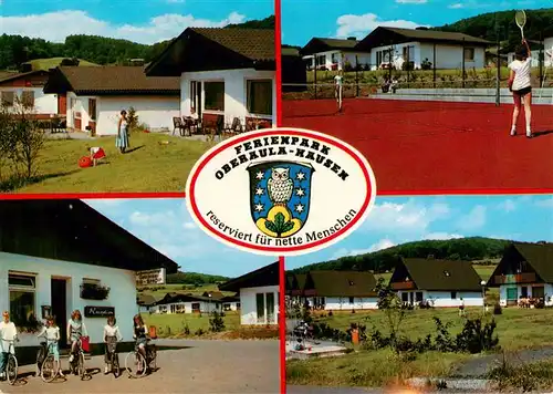 AK / Ansichtskarte  Oberaula Ferienpark Oberaula-Hausen im Knuellgebirge Bungalows Tennisplatz