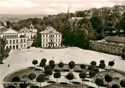 AK / Ansichtskarte  Coburg_Bayern Schlossplatz mit Landestheater