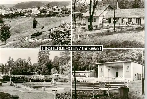 AK / Ansichtskarte  Finsterbergen_Bad Teilansicht Ferienheim Leinagrund Schwimmbad Kurpark Huellrod