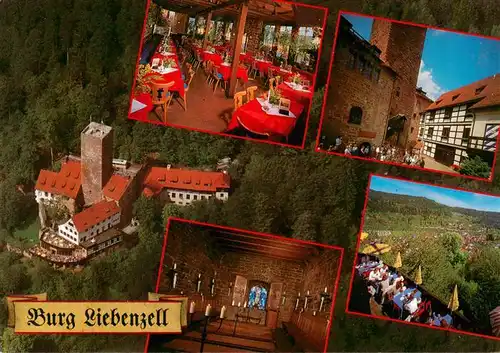 AK / Ansichtskarte  BAD_LIEBENZELL Burg Liebenzell Café Restaurant Aussichtsterrasse Luftaufnahme