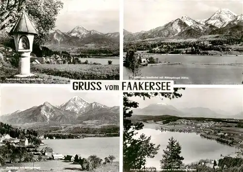 AK / Ansichtskarte  Faakersee_Kaernten_AT Panorama Alpen Bildstock