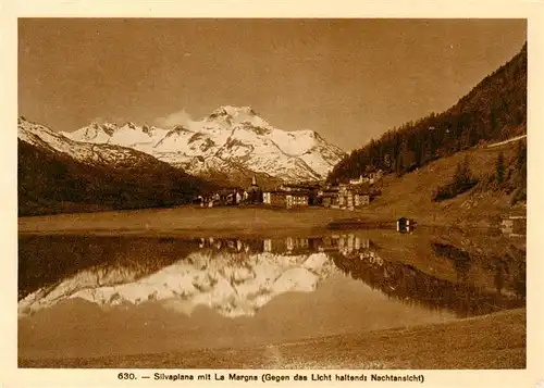AK / Ansichtskarte  Silvaplana_GR mit Piz Margna Leuchtkarte Propaga