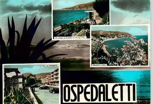 AK / Ansichtskarte  Ospedaletti_Liguria_IT Kuestenpanorama Passeggiata