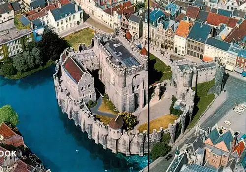 AK / Ansichtskarte  GENT_Gand_Belgie 't Gravensteen Château des Comtes vue aérienne