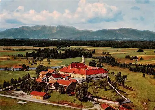 AK / Ansichtskarte 73957750 Reutberg_Kloster_Sachsenkam Kloster mit Benediktenwand und Blomberg
