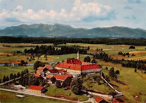 AK / Ansichtskarte  Reutberg_Kloster_Sachsenkam Kloster mit Benediktenwand und Blomberg