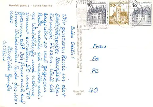 AK / Ansichtskarte  Raesfeld Schloss Raesfeld Fliegeraufnahme